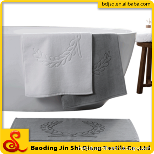 Wholesale Customized Logo 100% Cotton Jacquard Hotel Floor Towel Bath Mat